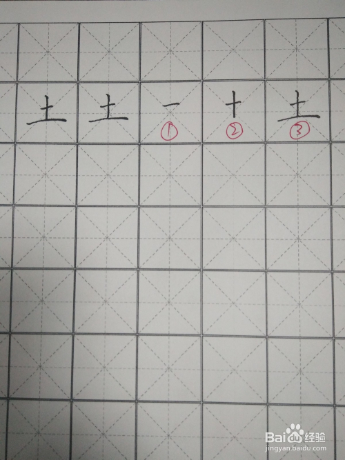 土字田字格正确图片